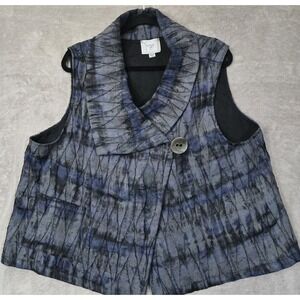 Chalet Et Ceci Vest Lagenlook XL Boho Beachy Artsy Poetcore Oversize Tie Dye USA